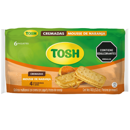 Galletas Tosh Crema de Naranja x 6 unds